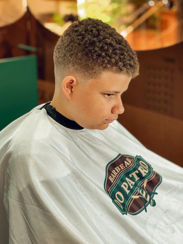 Corte com textura e degradê